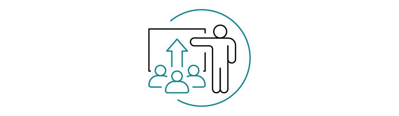 icon of person upskilling