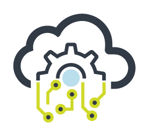 Cloud technology icon.