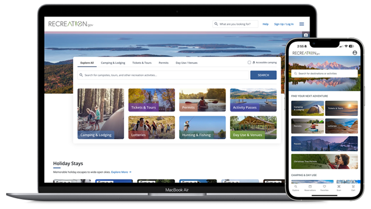 computer demonstrating rec.gov