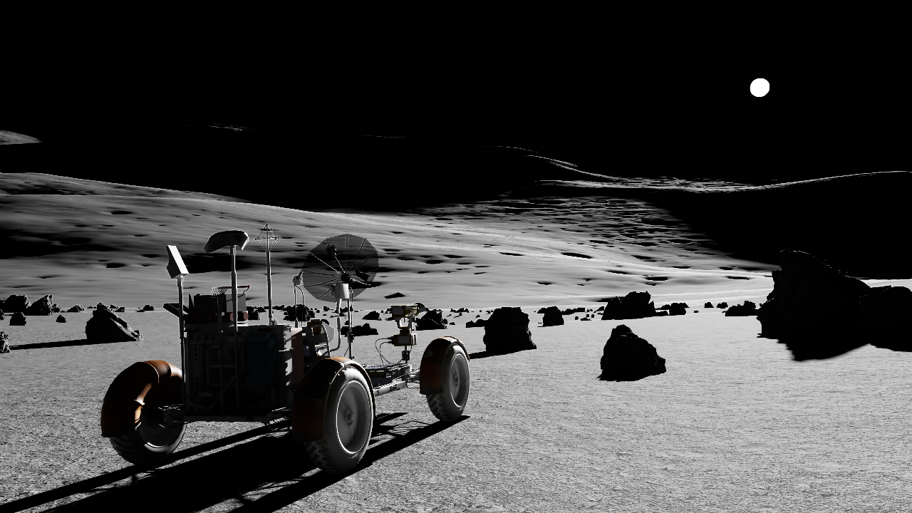Booz Allen's Lunar Environment Simulator Rover Driving Experience navigating the Moon's South Pole