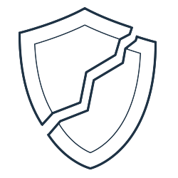 broken shield icon