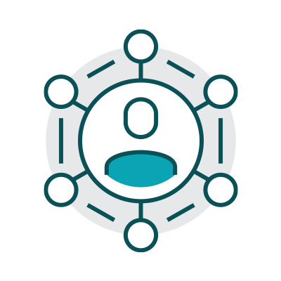 interconnected person icon