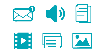 icons representing data