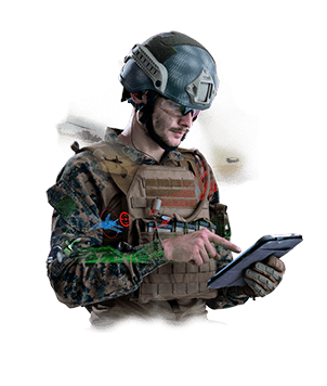 warfighter on tablet