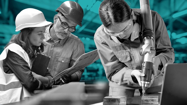 group of engineers working