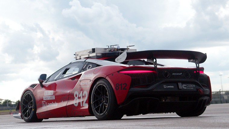 race car from behind