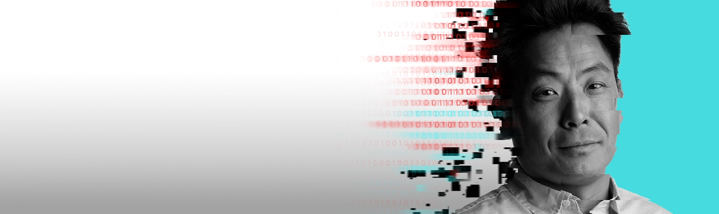 image of man in binary