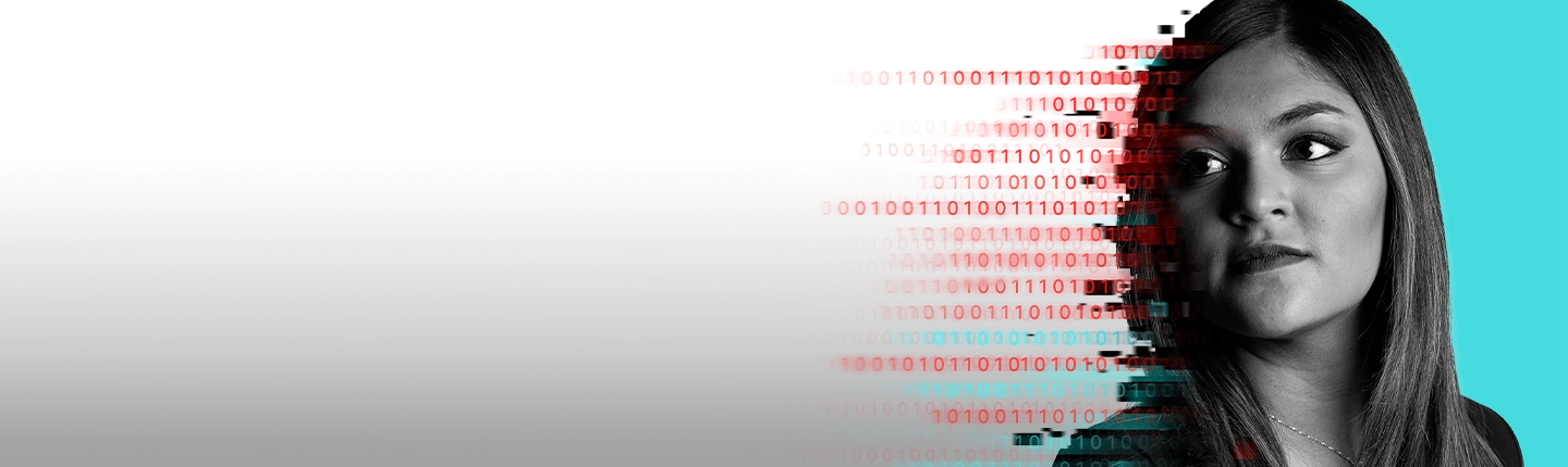 woman with code