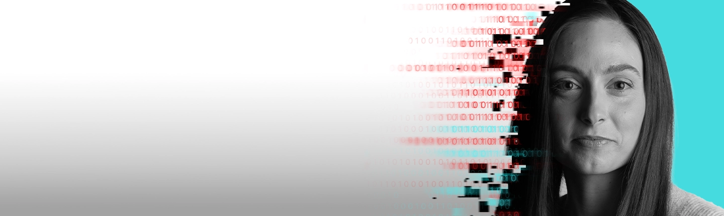 woman with code
