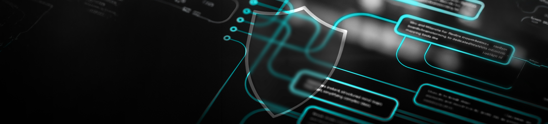 abstract shield on black background