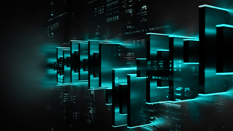 abstract panels in space