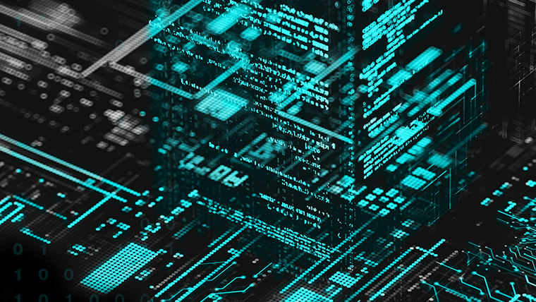 abstract of screens and computer chips