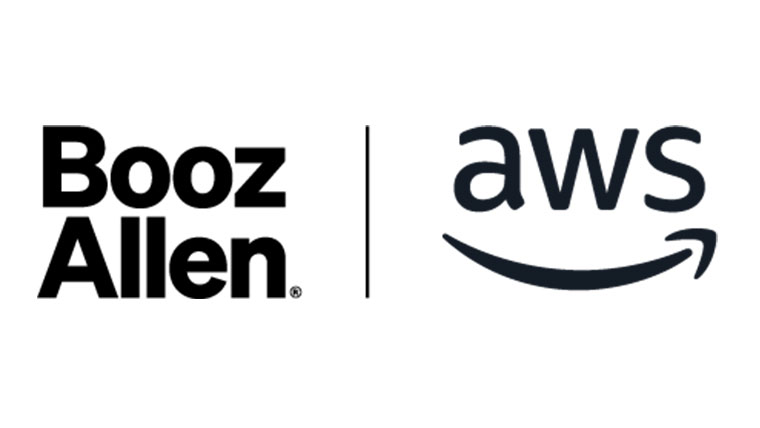 Booz Allen and AWS logos