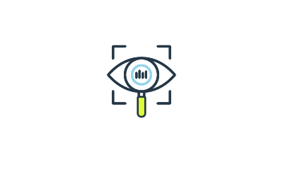 eyeball magnifying glass combo icon